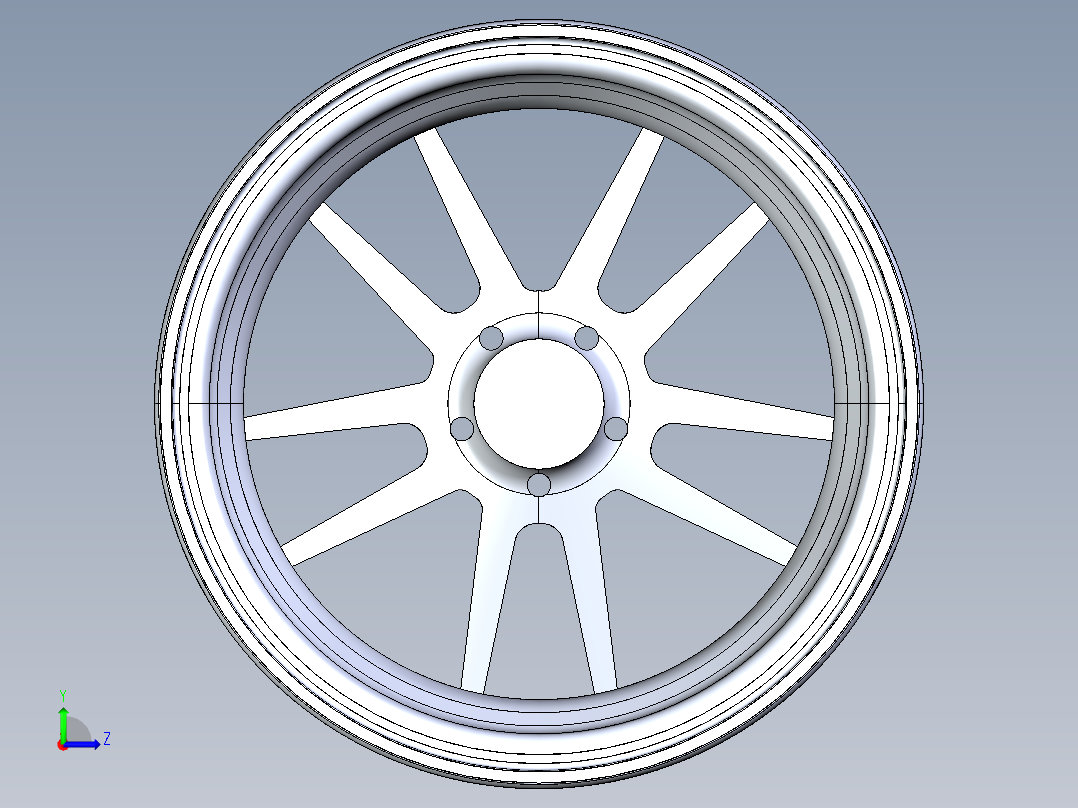 轮毂、轮胎左视图