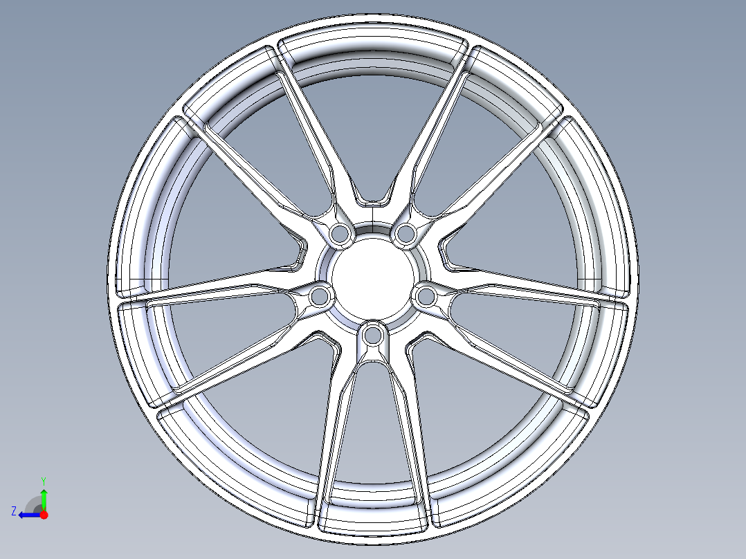 轮毂、轮胎右视图