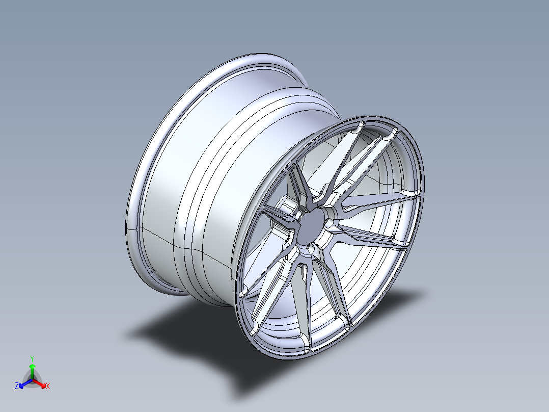 轮毂、轮胎正等轴测图