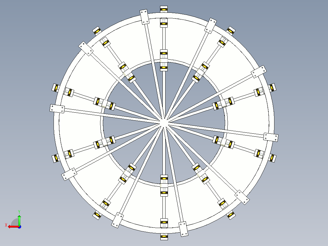 膨胀手推车后视图