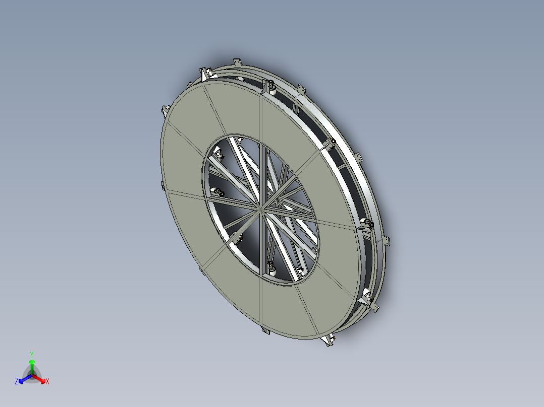 膨胀手推车正等轴测图