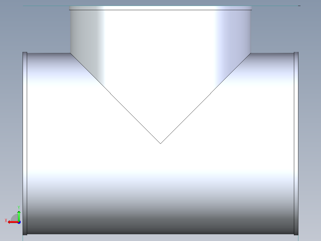 B3004338-三通带式等径 (BT)管接头后视图