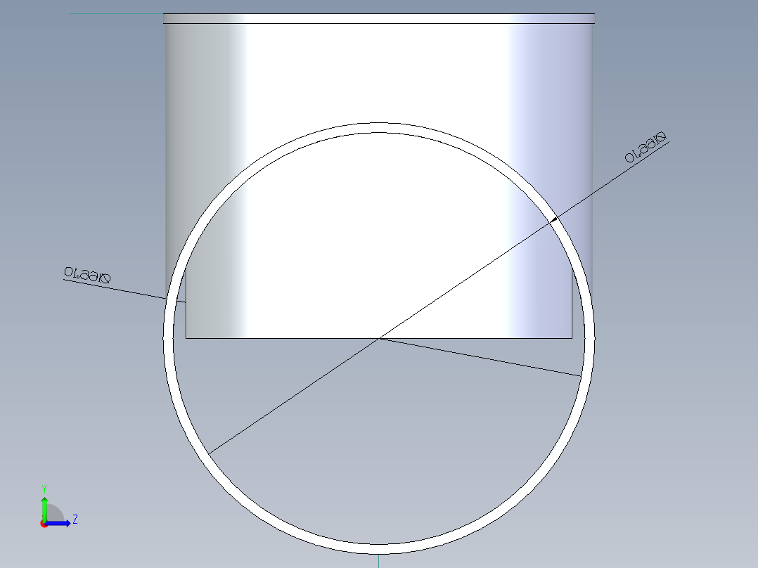 B3004338-三通带式等径 (BT)管接头左视图