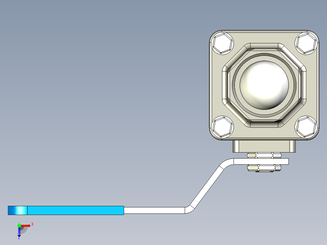 A0003170-dn40 球阀 - 1 1-2'' 球阀俯视图