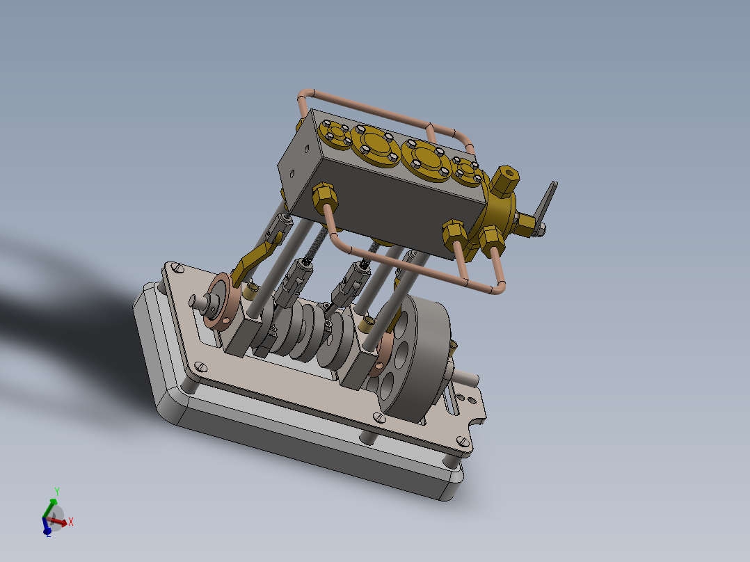 A0003124-2缸立式船用蒸汽机