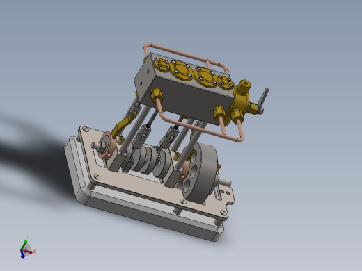 A0003124-2缸立式船用蒸汽机