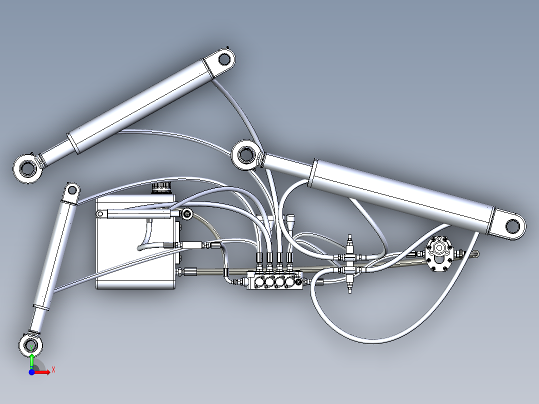 液压系统臂辊车前视图