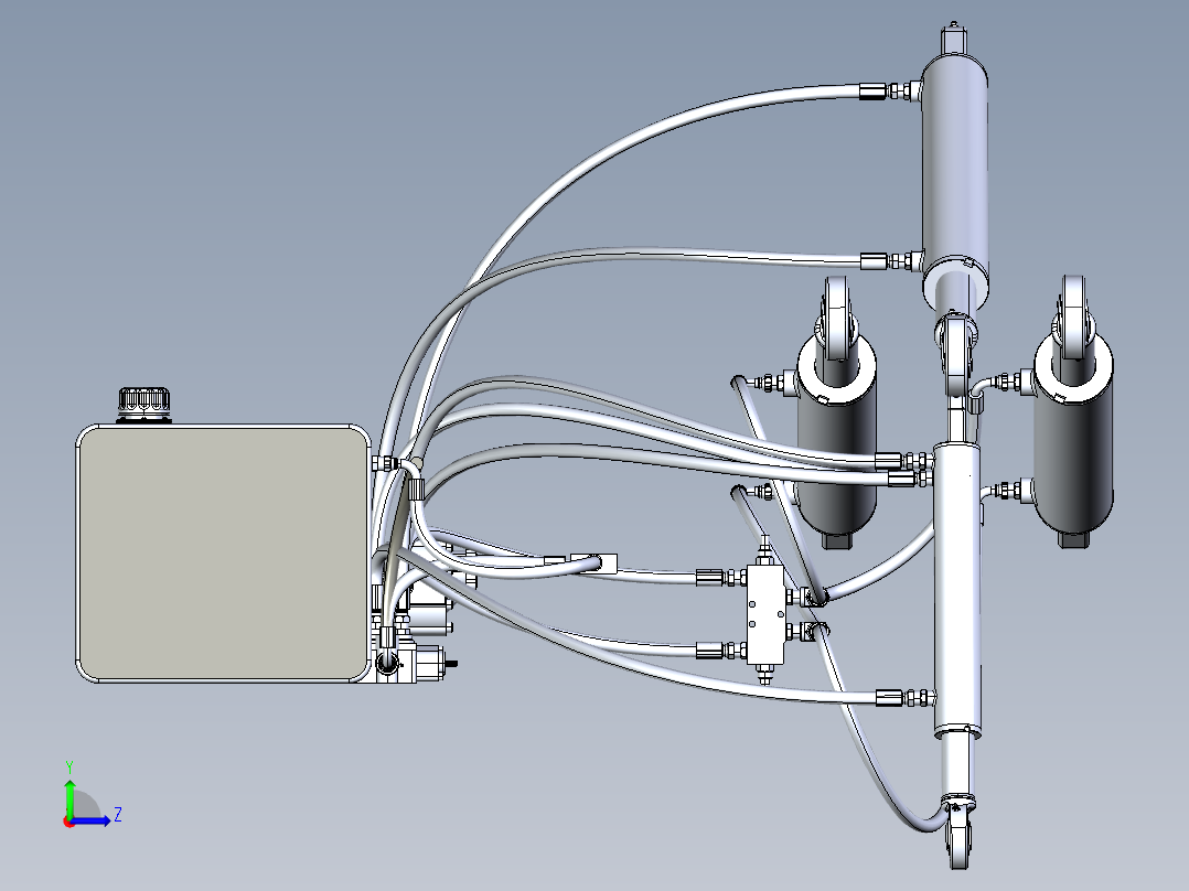液压系统臂辊车左视图