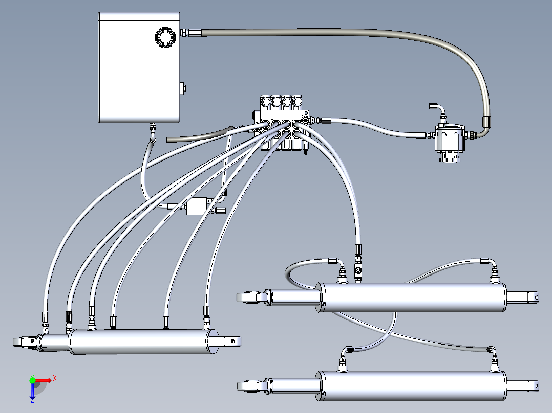 液压系统臂辊车俯视图