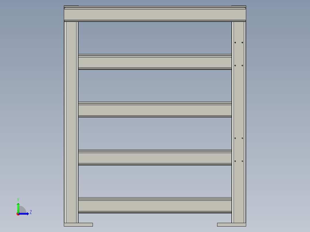 观光走廊梯子1左视图
