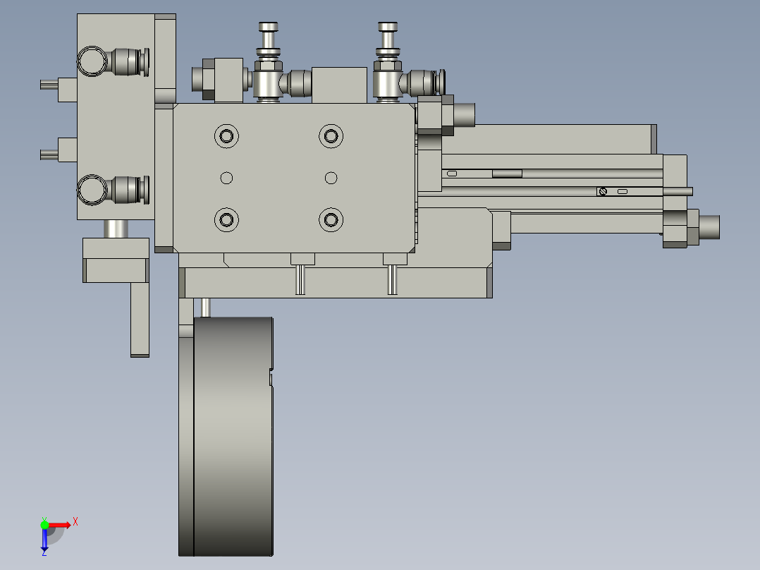芯棒CCD定位机构A306俯视图