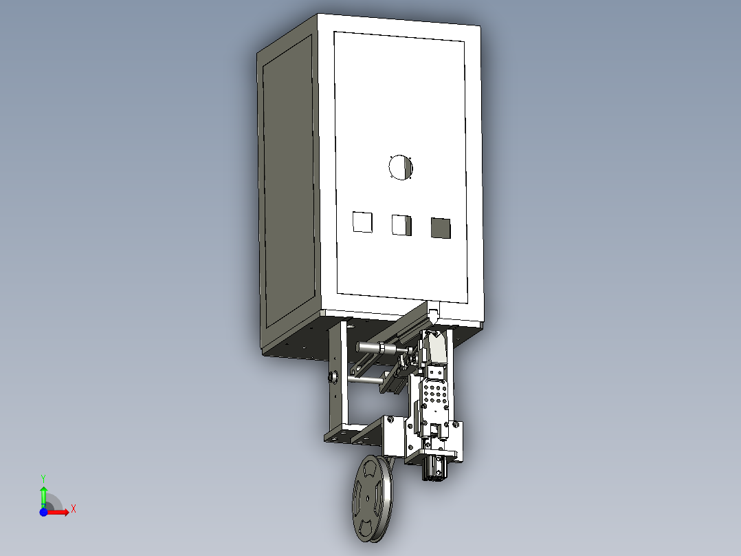纸盒自动成型的贴角机前视图