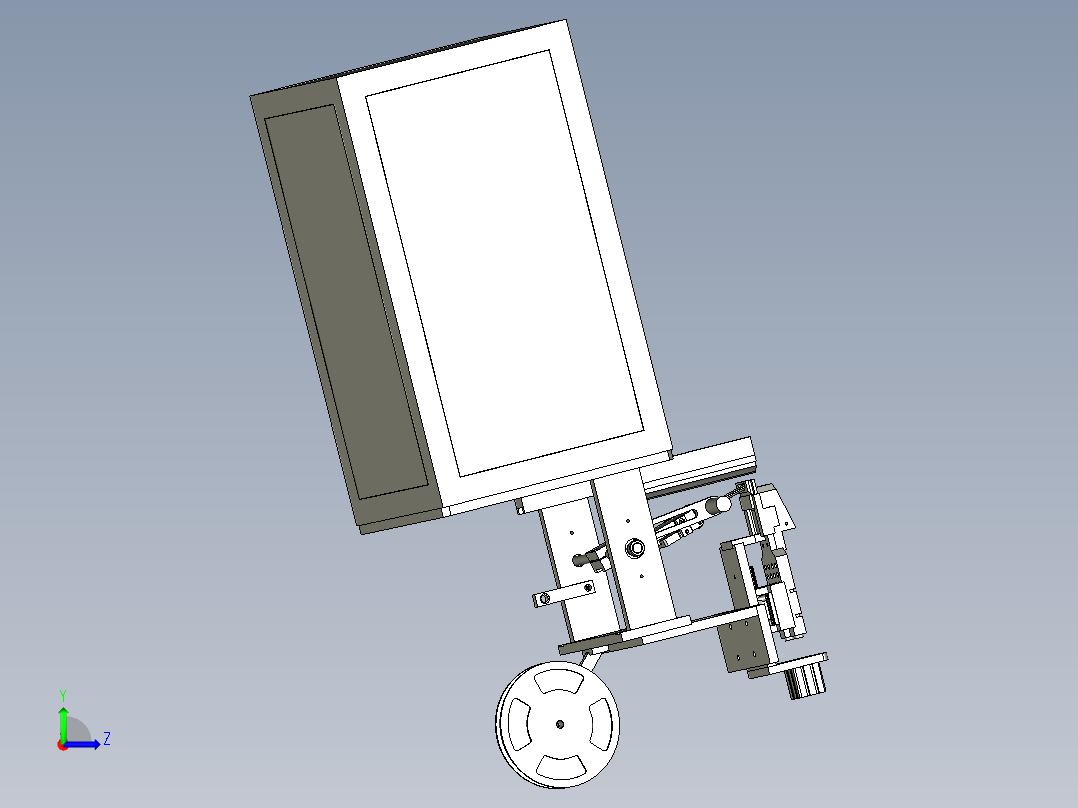 纸盒自动成型的贴角机左视图