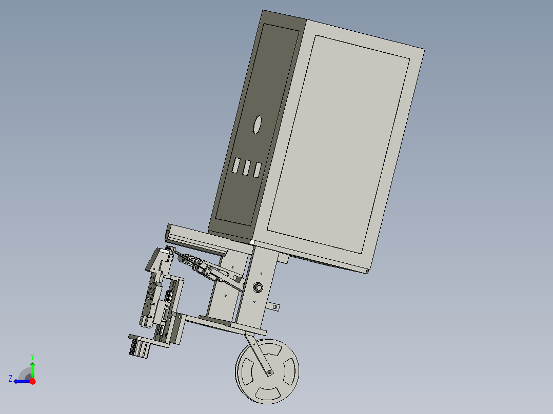 纸盒自动成型的贴角机右视图