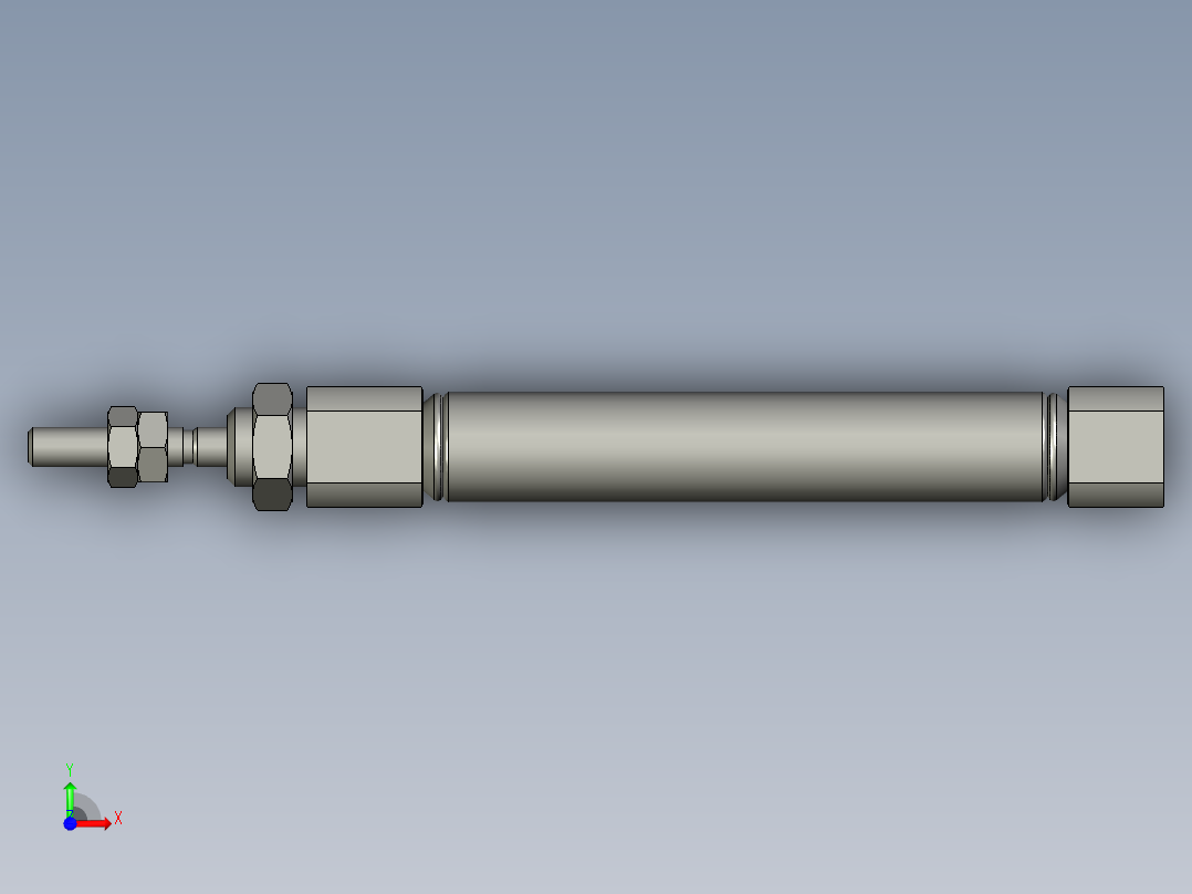 分料气缸PB10x40U(0)+()前视图
