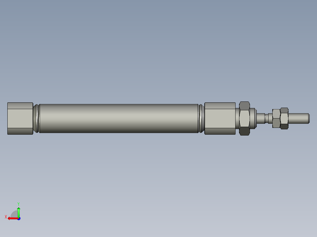 分料气缸PB10x40U(0)+()后视图
