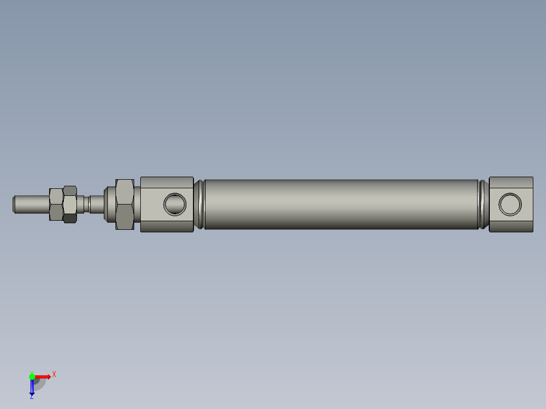 分料气缸PB10x40U(0)+()俯视图
