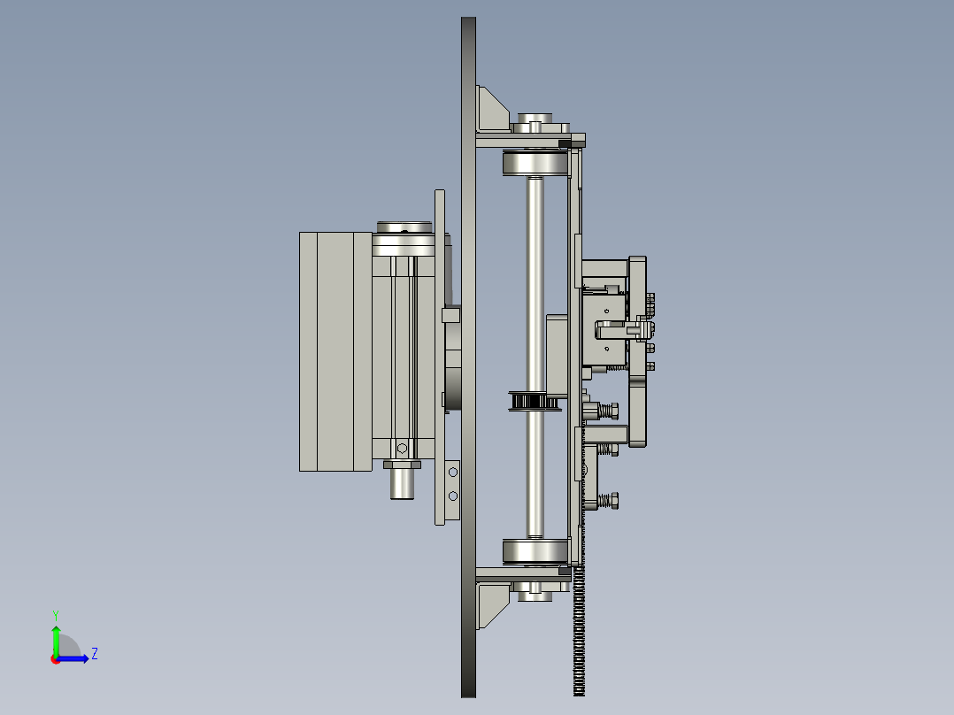 电子物料自动检测生产线设计-01旋转盘-v1左视图