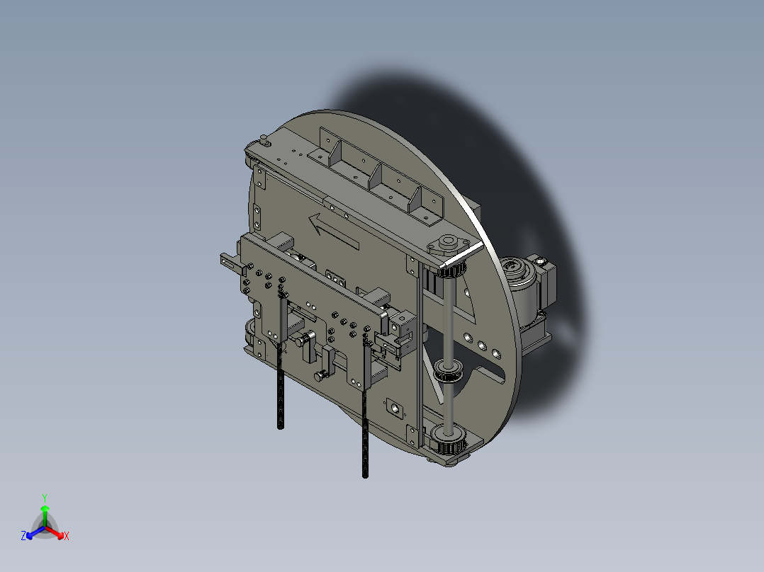 电子物料自动检测生产线设计-01旋转盘-v1正等轴测图