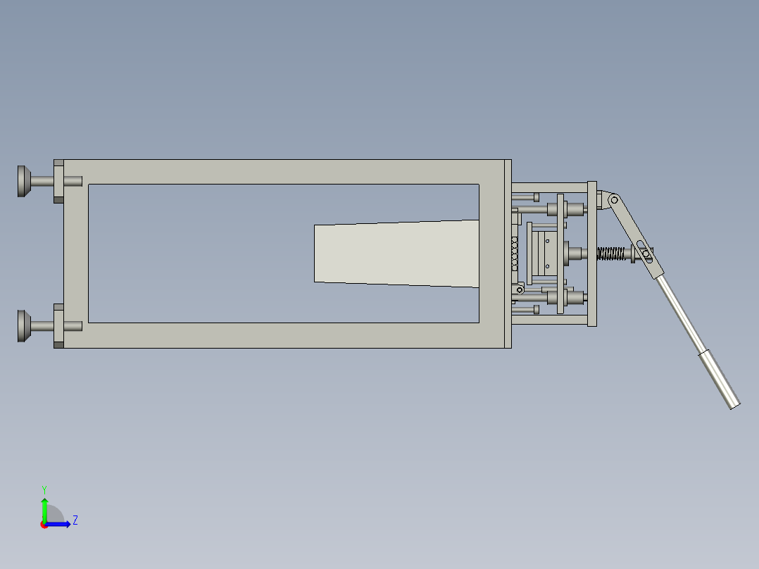 手压式胶皮裁剪装置左视图