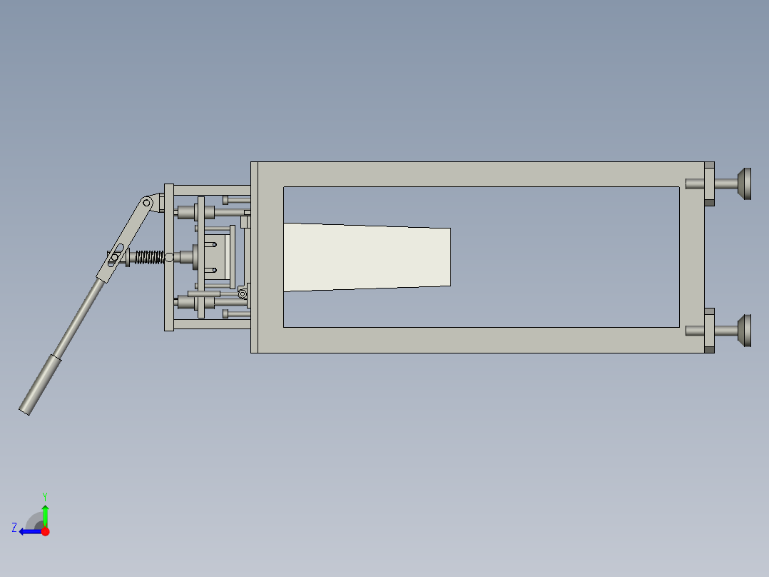 手压式胶皮裁剪装置右视图