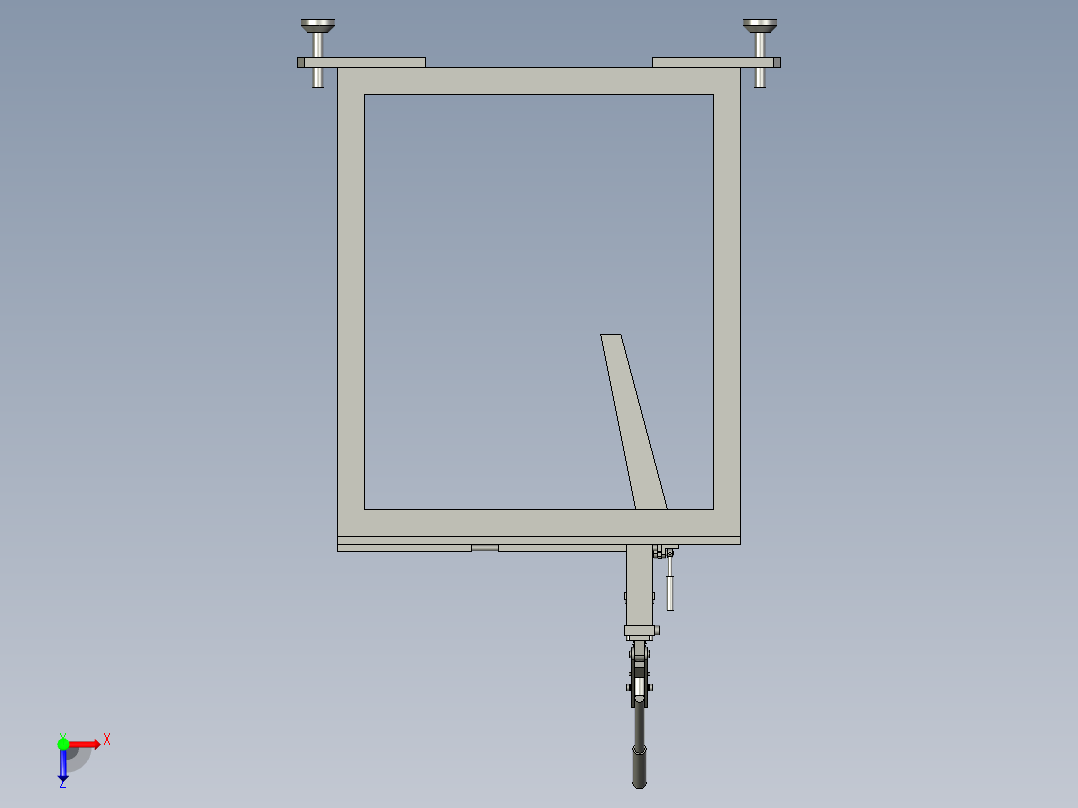 手压式胶皮裁剪装置俯视图
