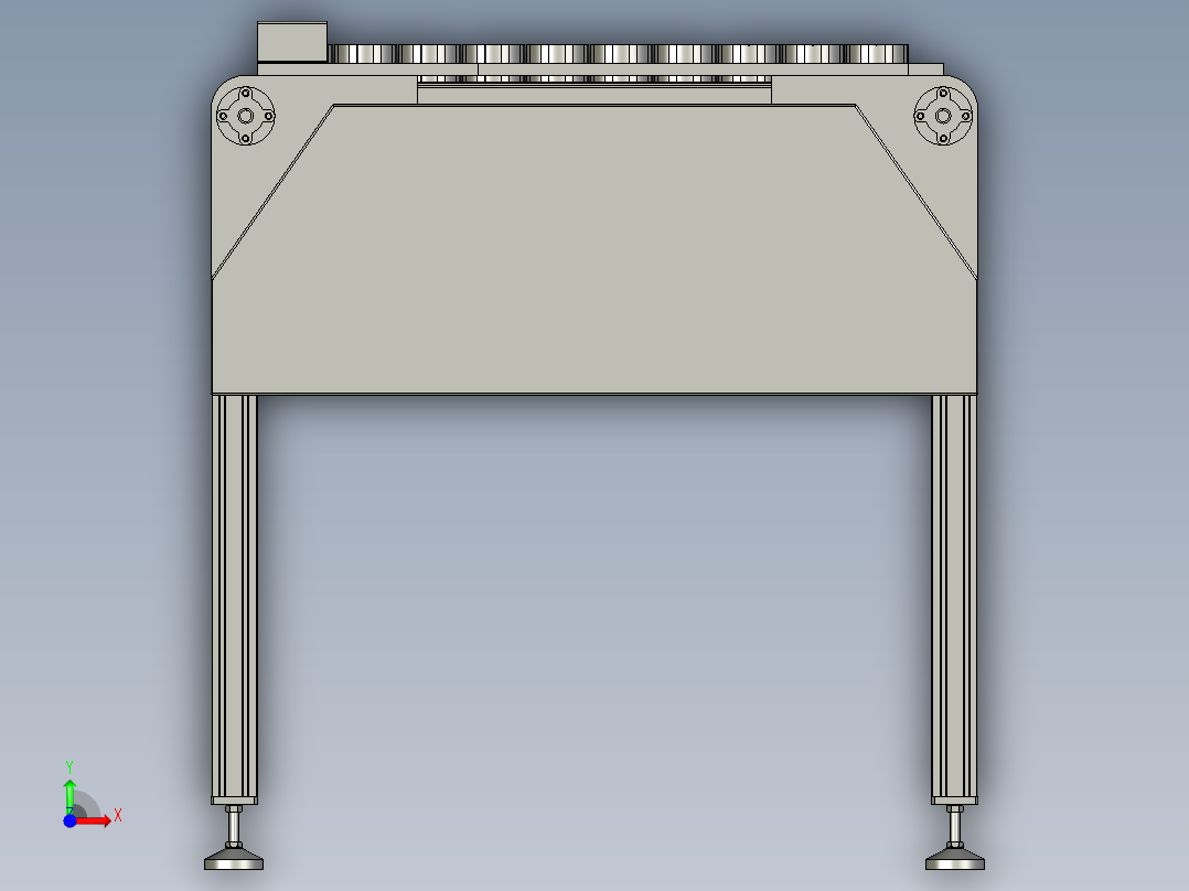 转子冲压的自动输送机前视图