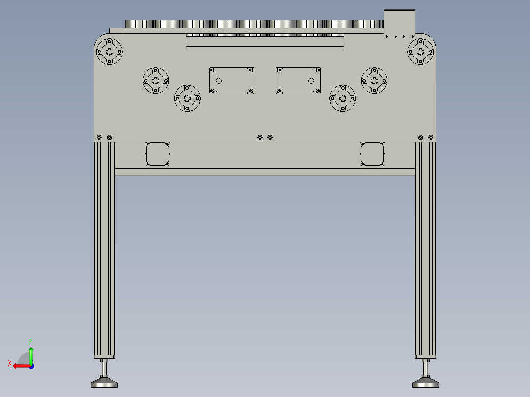 转子冲压的自动输送机后视图