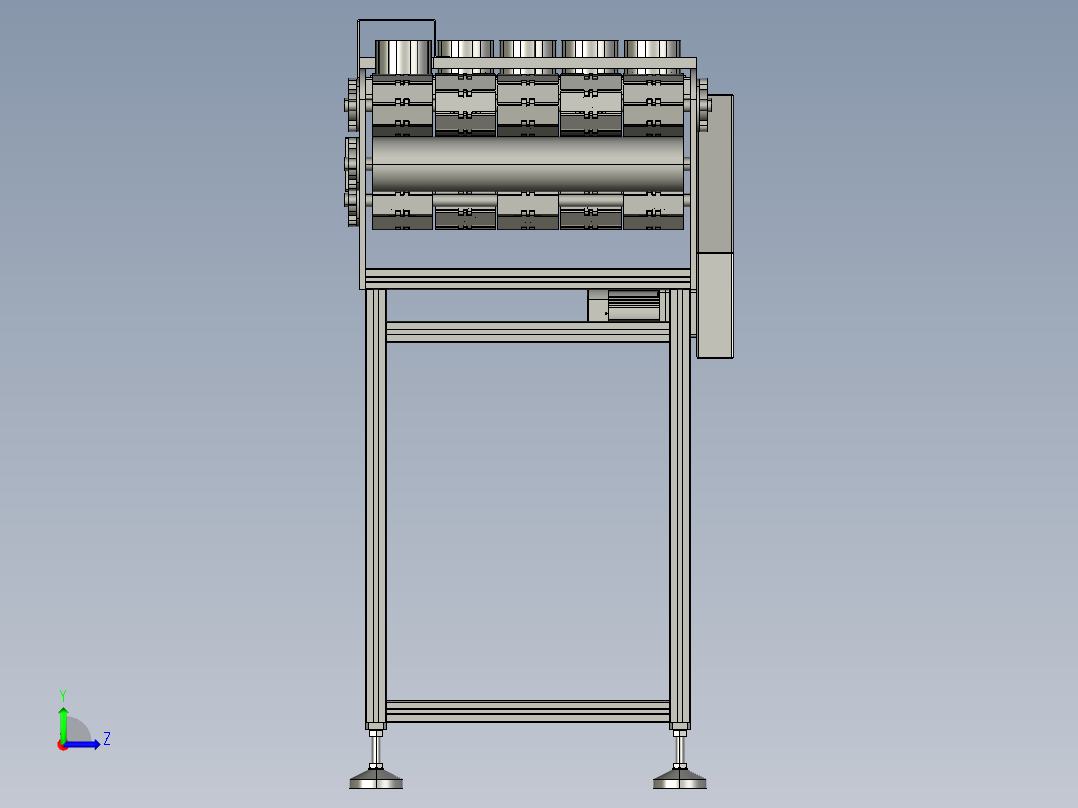 转子冲压的自动输送机左视图