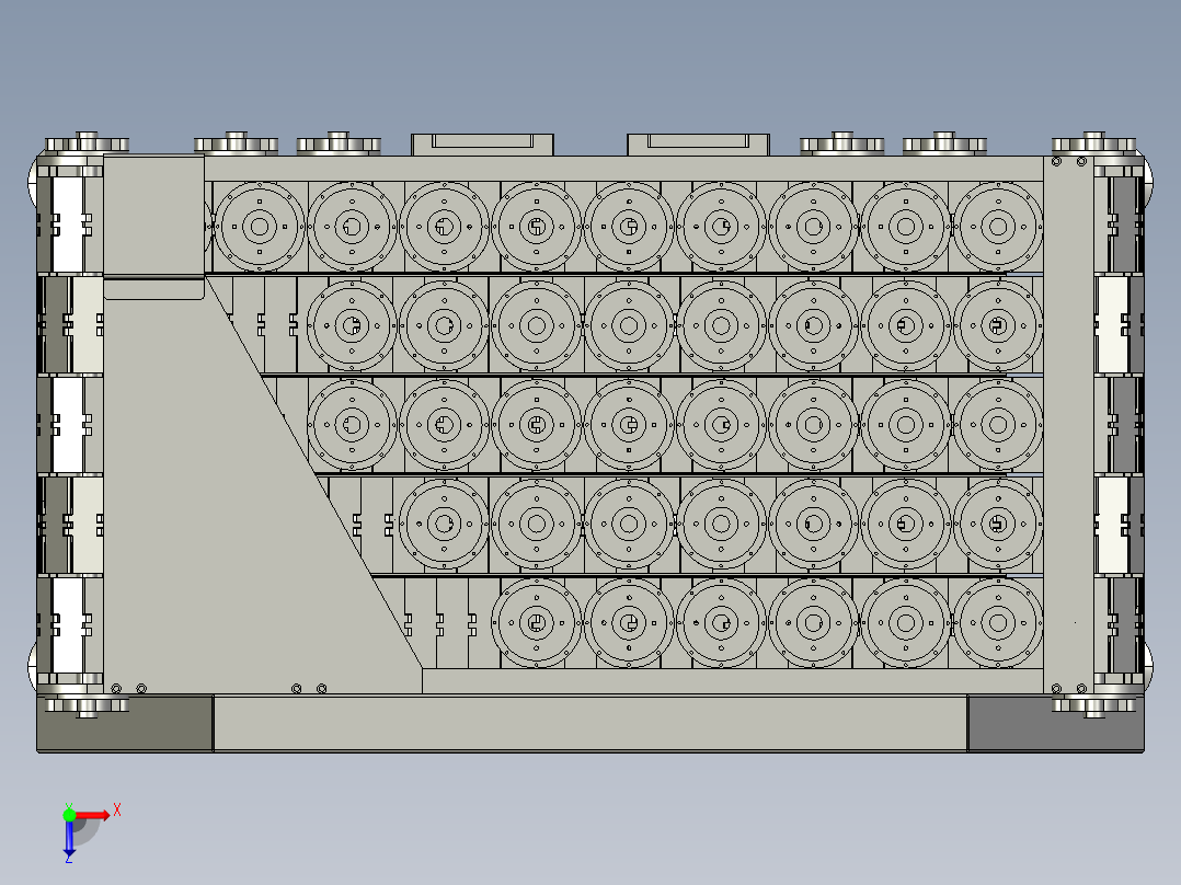 转子冲压的自动输送机俯视图