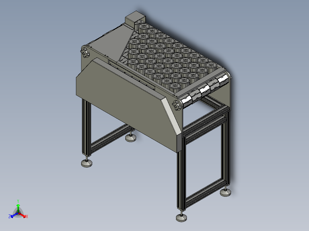 转子冲压的自动输送机正等轴测图