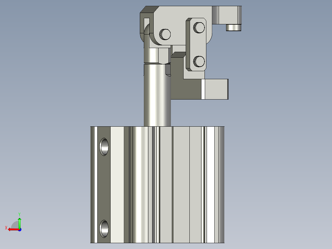 装配体自制杠杆缸1后视图
