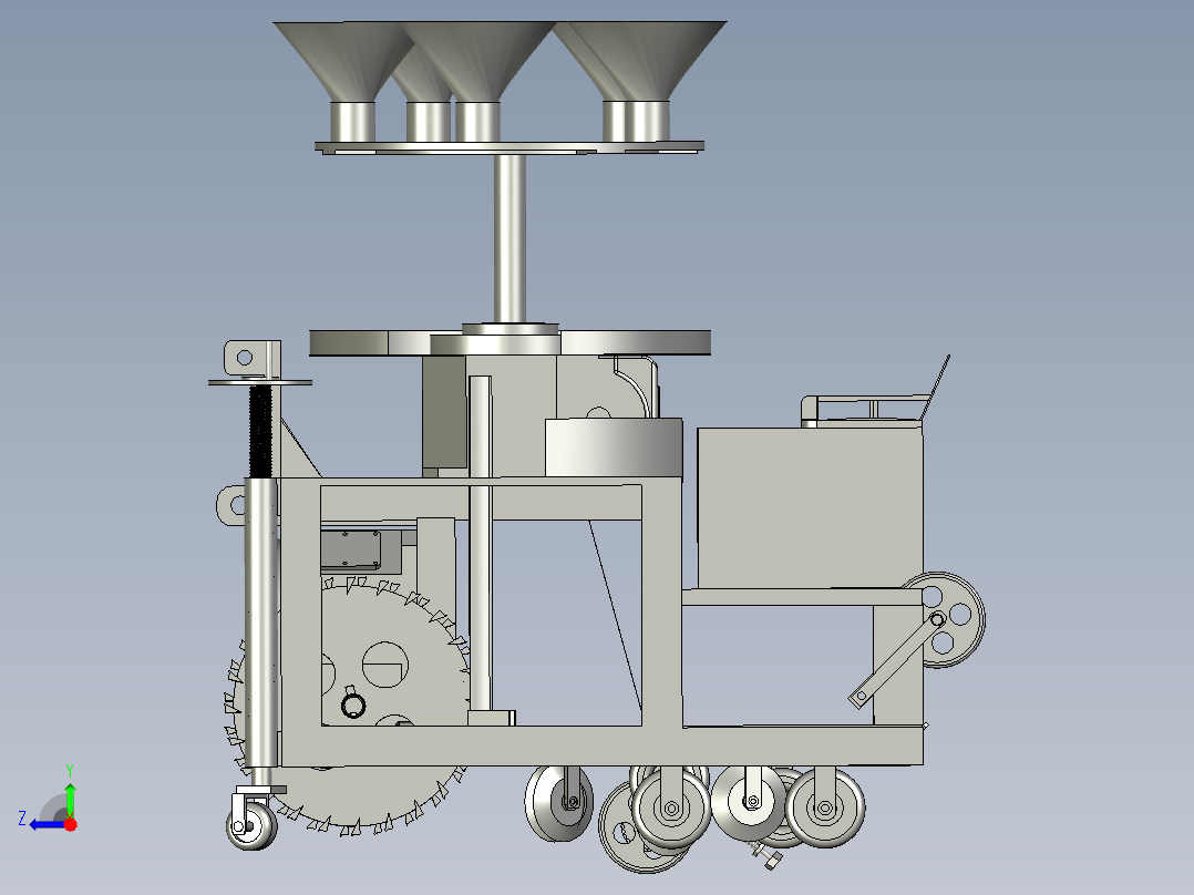 大头菜生菜精播机右视图