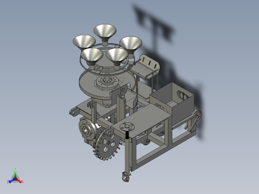 大头菜生菜精播机正等轴测缩略图