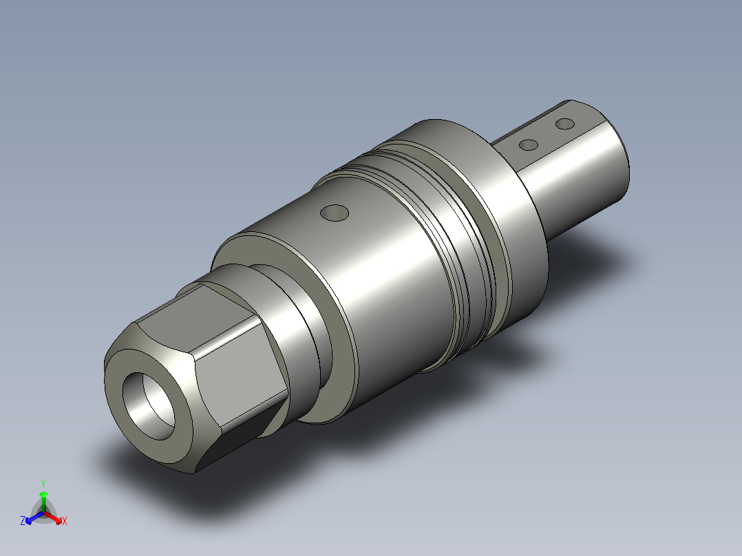 攻牙刀柄GS-TER20-D20正等轴测图