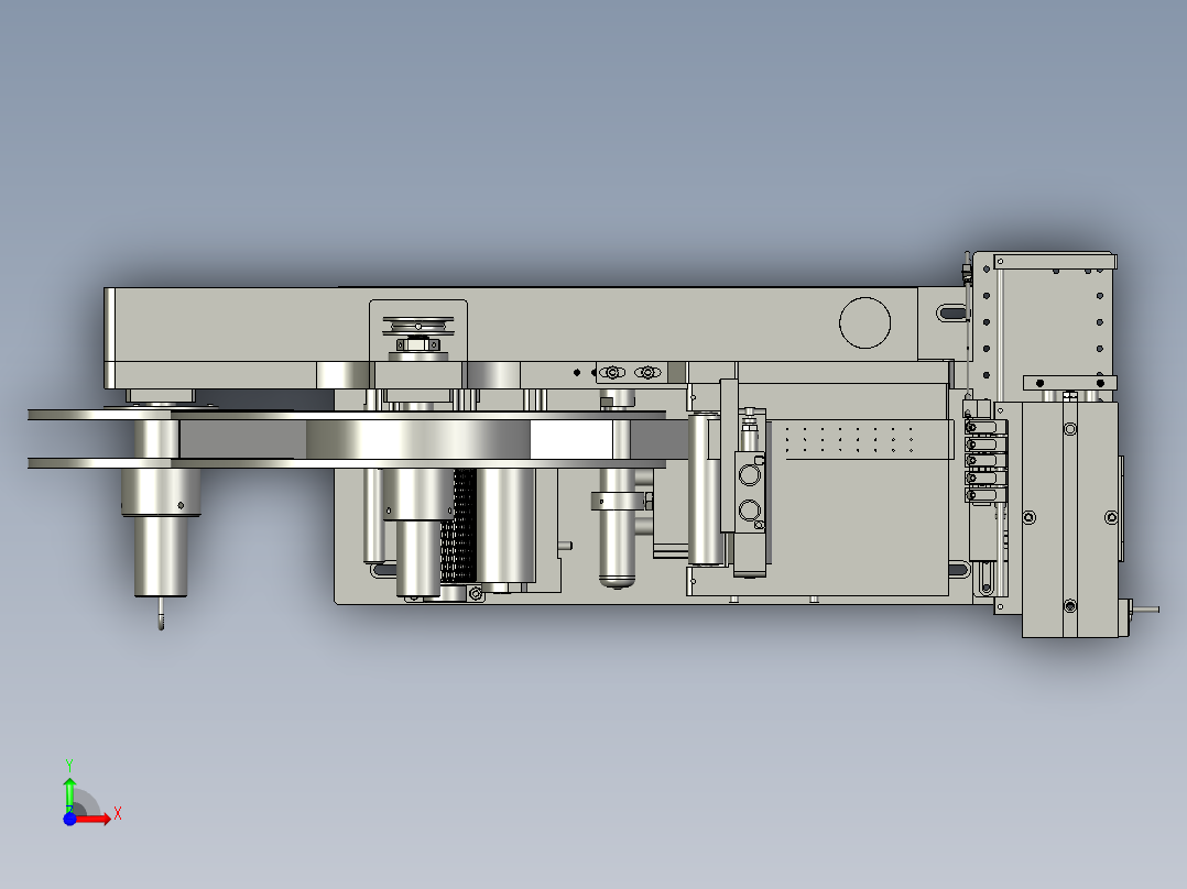 卷料机构装配前视图