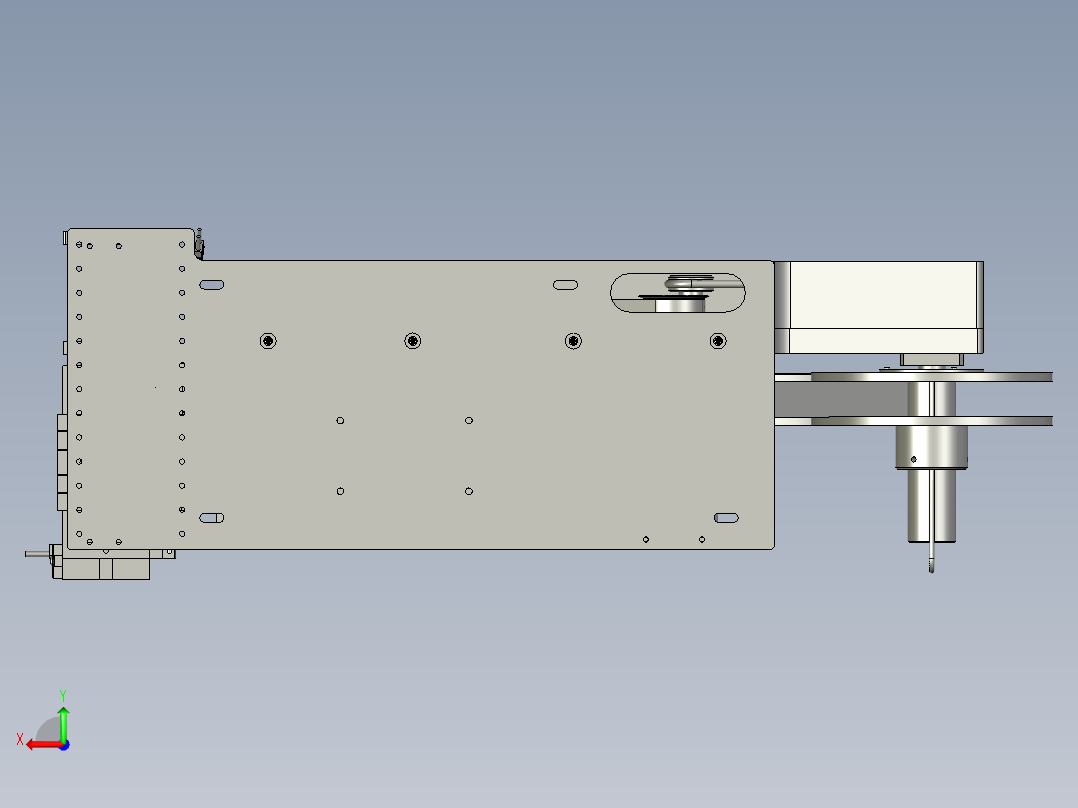卷料机构装配后视图