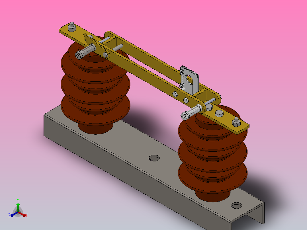GW9-12户外高压隔离开关刀闸[GW9-12╱630]主视图
