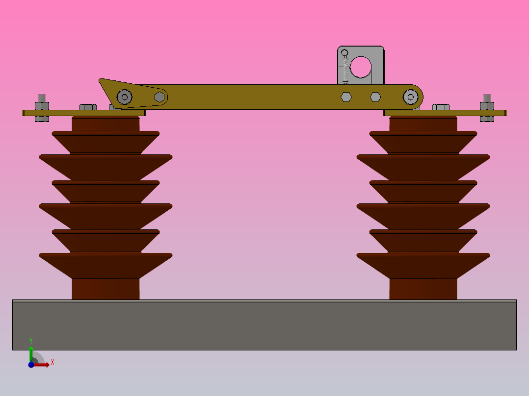 GW9-12户外高压隔离开关刀闸[GW9-12╱630]前视图