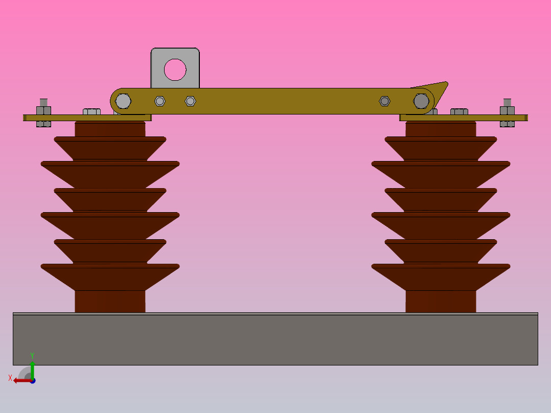 GW9-12户外高压隔离开关刀闸[GW9-12╱630]后视图