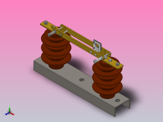 GW9-12户外高压隔离开关刀闸[GW9-12╱630]正等轴测缩略图