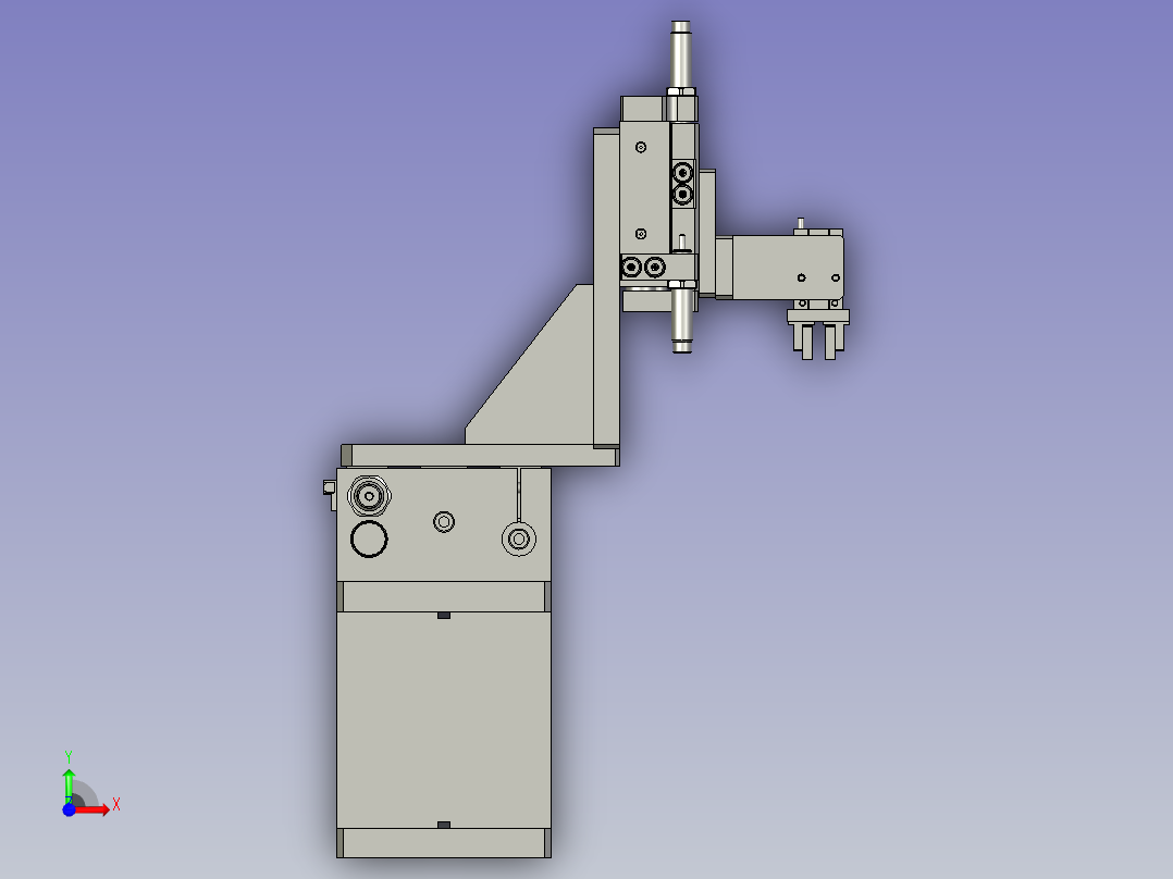 连体生产组装线-取料夹取装置组价前视图