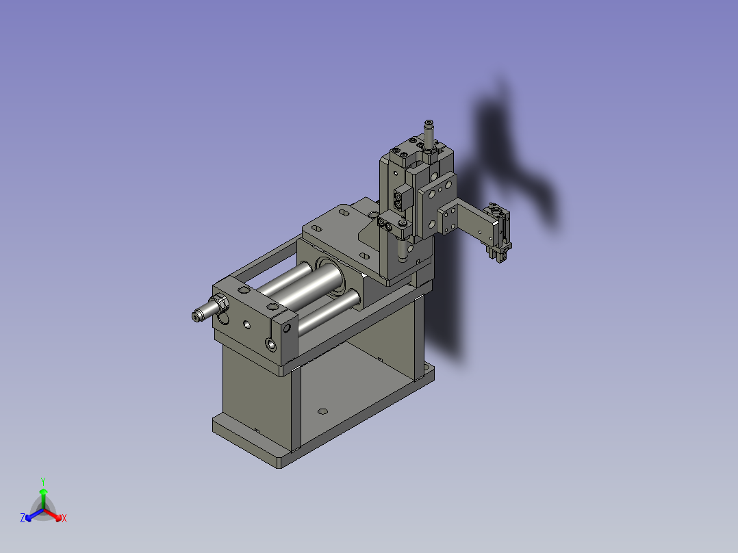 连体生产组装线-取料夹取装置组价正等轴测图