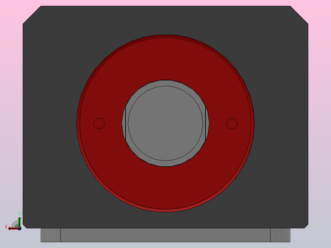 YBG-CS油压侧向双轴配管式薄型缸[YBG-CS63×60W]后视图