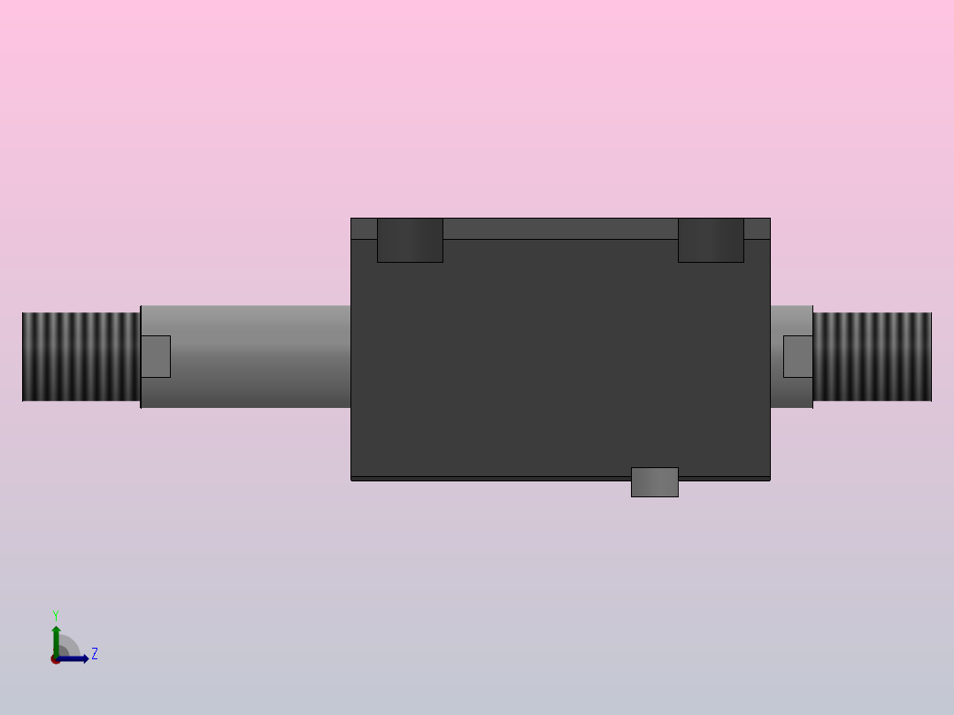 YBG-CS油压侧向双轴配管式薄型缸[YBG-CS63×60W]左视图