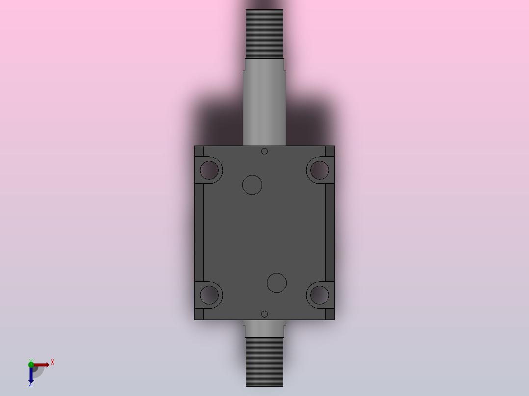 YBG-CS油压侧向双轴配管式薄型缸[YBG-CS63×60W]俯视图