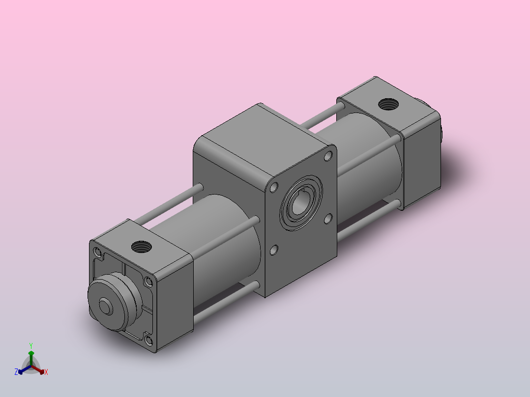 旋转气缸[QRC63-90]主视图