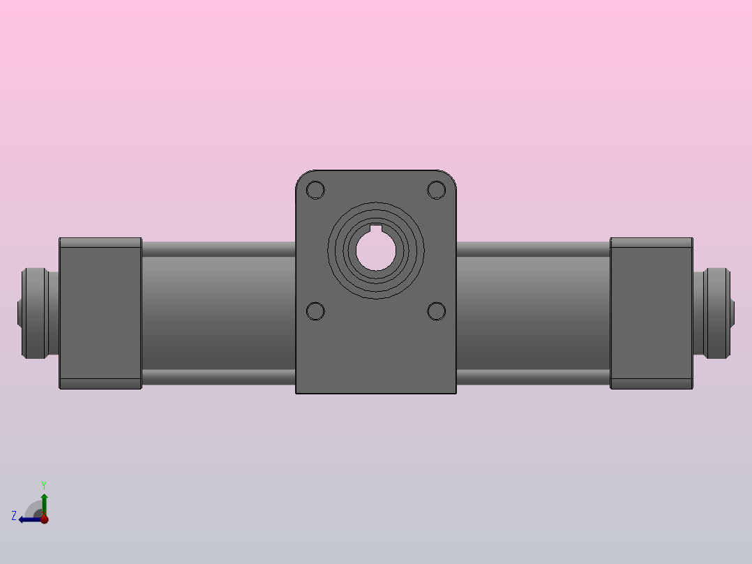 旋转气缸[QRC63-90]右视图