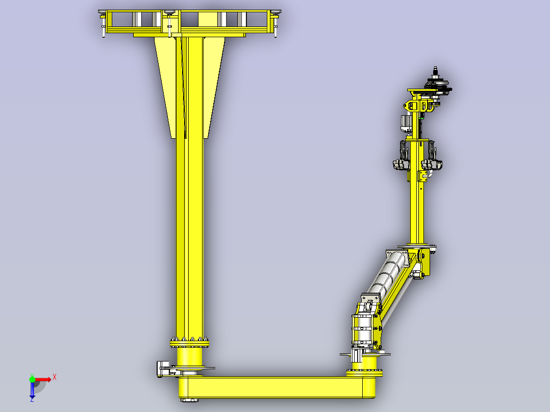 气动升降涨缩装置-俯视图