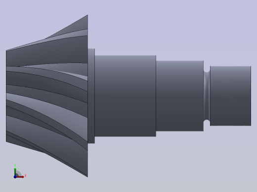 带轴螺旋锥齿轮前视缩略图